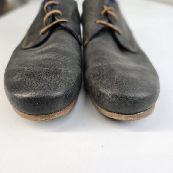 John Fluevog CBC Radio blue leather shoes - Picture 8 of 8